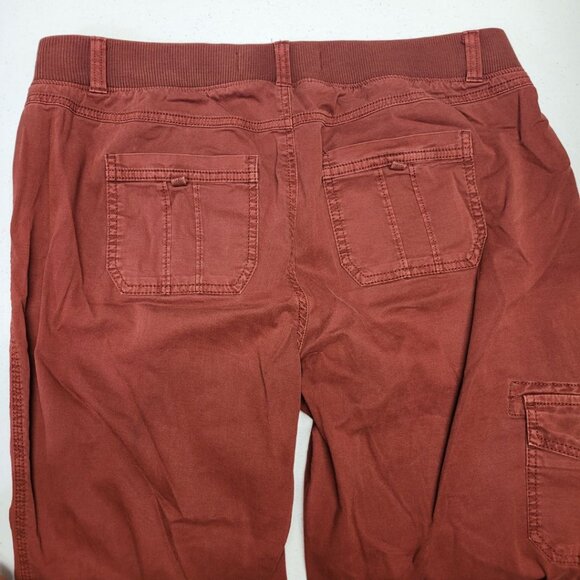 Sonoma Pants Cotton Rust Brown Boho Fall Zip Pockets Womens 12 Cargo - Picture 7 of 8